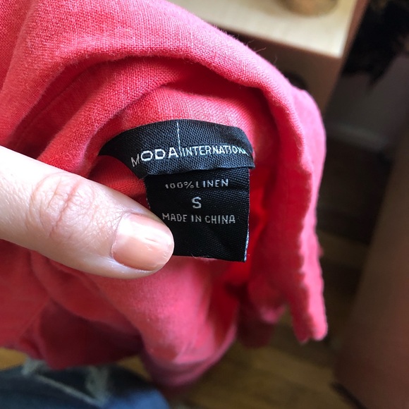 Victoria Secret Linen Boyfriend Shirt - Picture 5 of 5